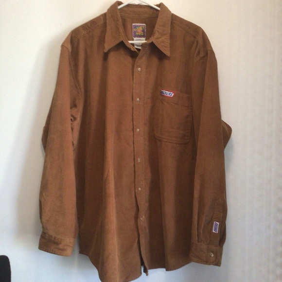 Vintage planet Mars snickers long sleeves coudoroy button down shirt size XL - Picture 1 of 10